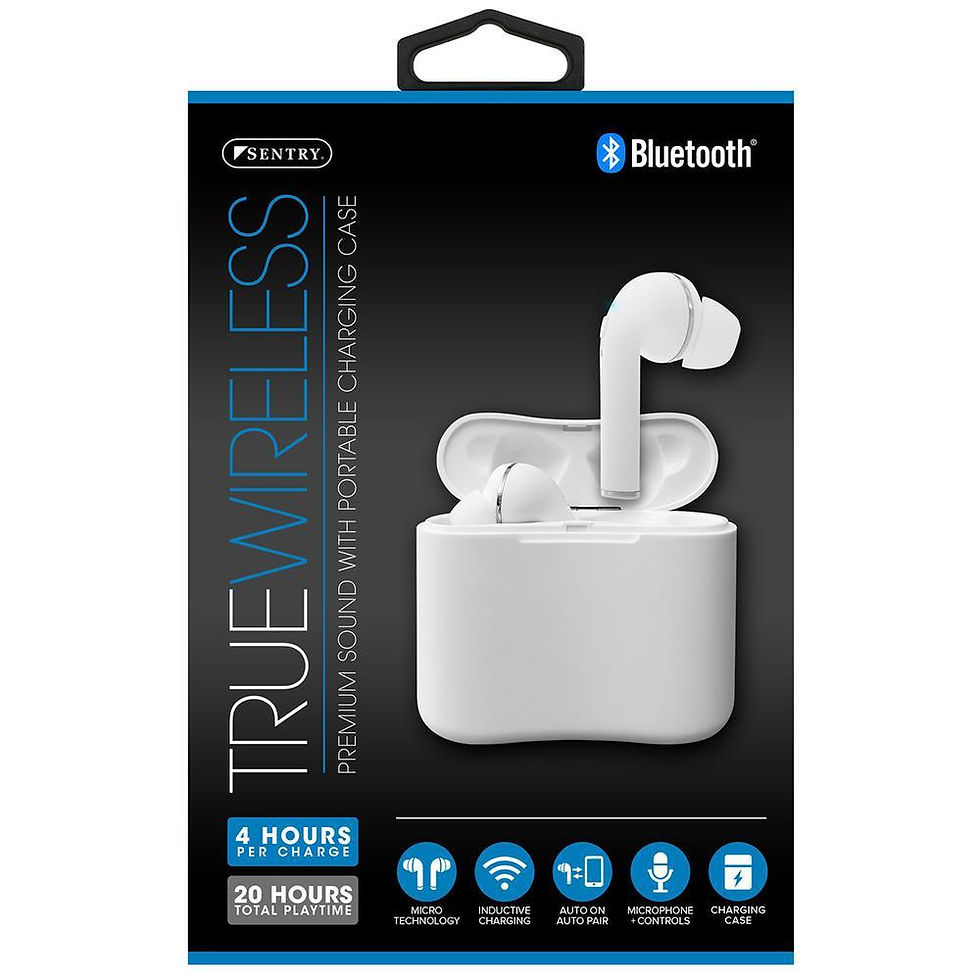 Thumbnail: True Wireless Earbuds w Portable Charging Case Bluetooth(R) Stereo Sound Buds