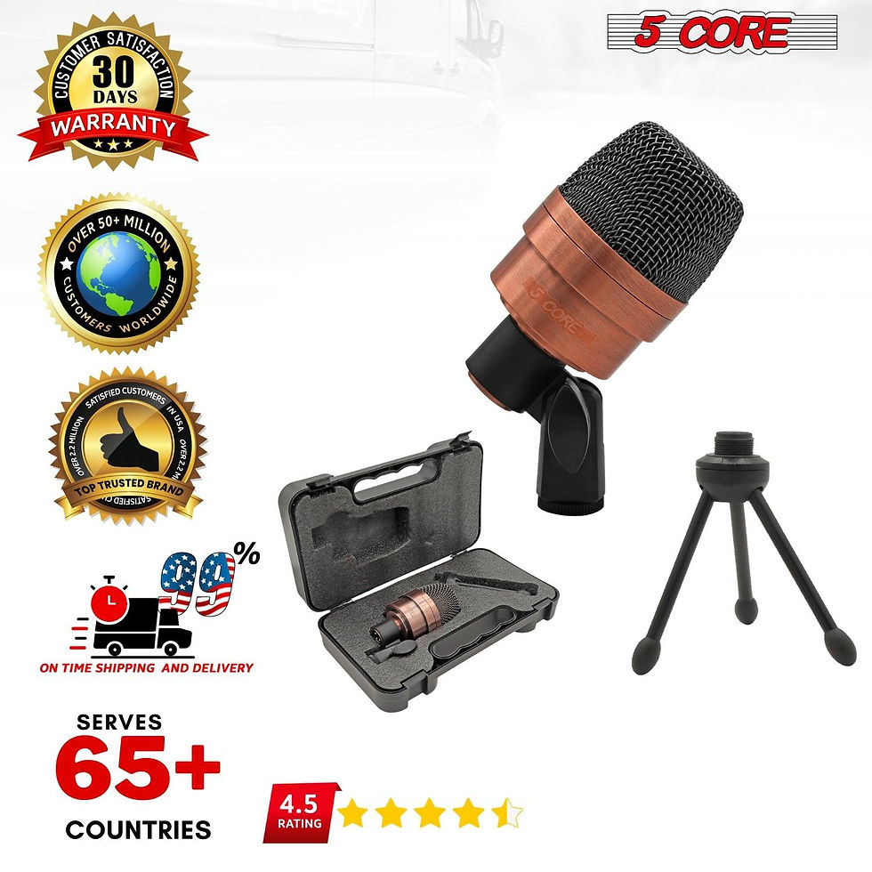 Thumbnail: Microphone XLR Dynamic Cardioid 5 Core Kick Drum  Professional Metal Build Set