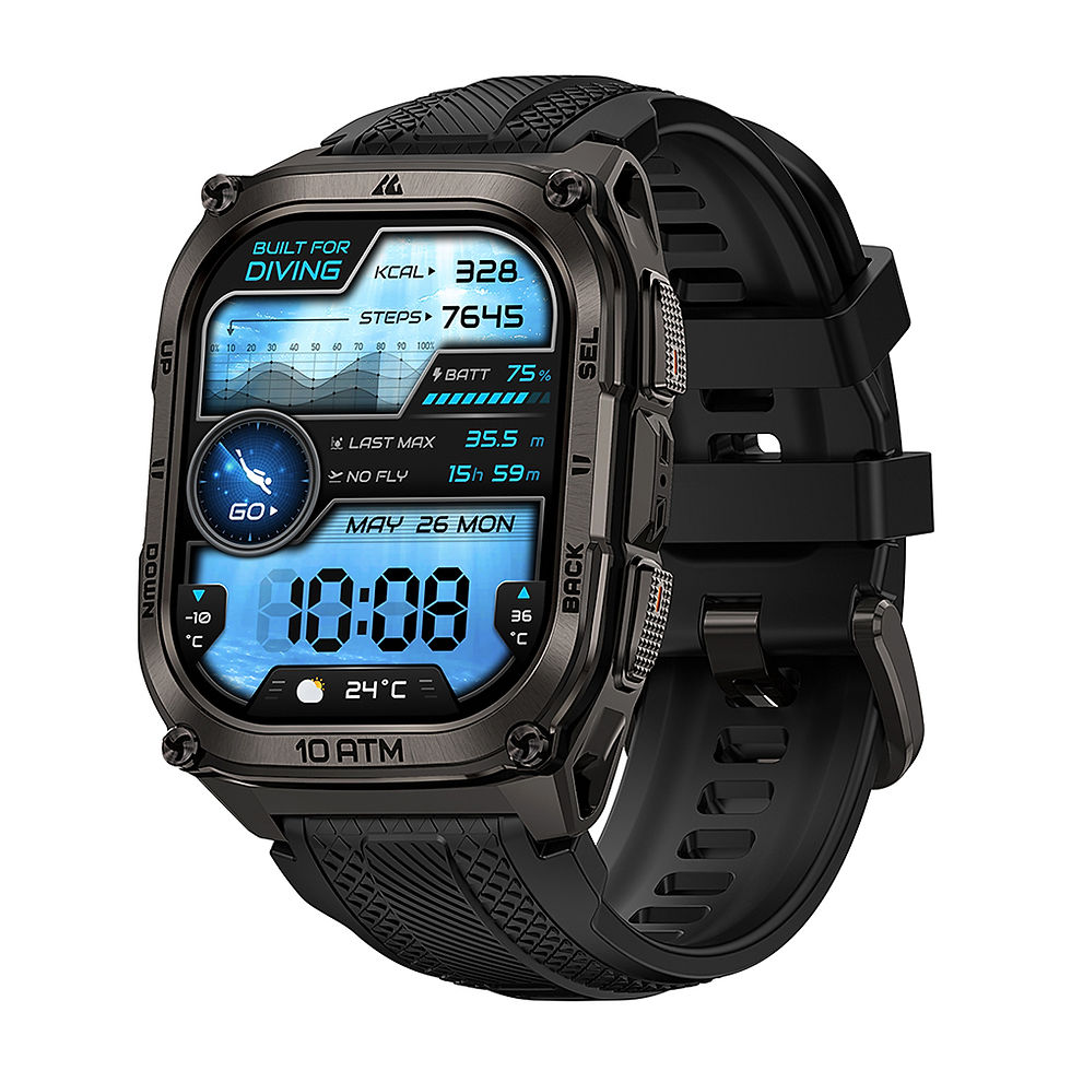 Thumbnail: KOSPET Tank M4 Smart Watch Stainless Steel 6-Sat GPS Offline Maps 10ATM Waterpro