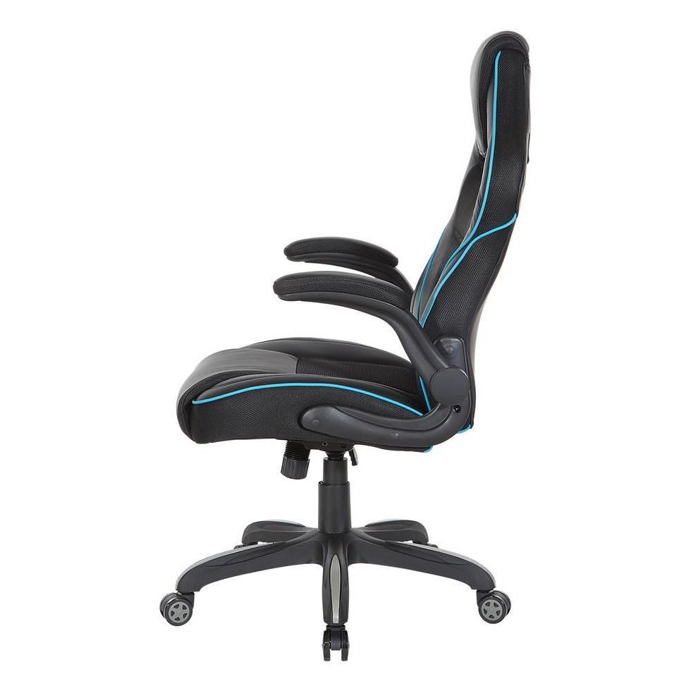 Thumbnail: Xeno Gaming Chair in Blue Faux Leather, XEN25-BL