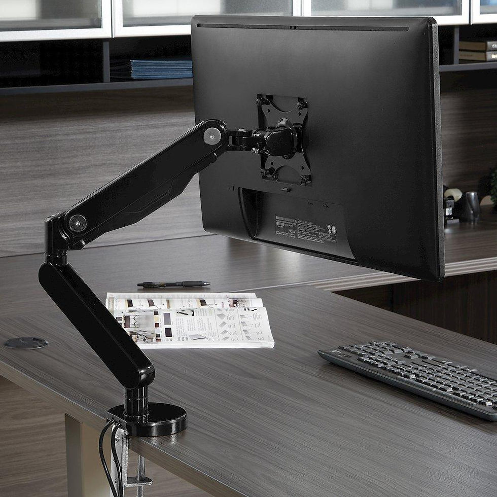 Thumbnail: Single Monitor Arm with Dual USB 3.0 Port in Black Finish, A2MAS1730-BK