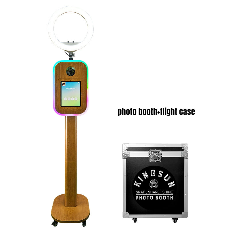 Thumbnail: iPad DSLR Photo Booth Party Wedding Selfie Wooden Grain Photobooth Shell for 10.