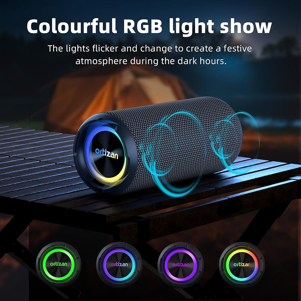 Thumbnail: Ortizan Bluetooth Speakers 40W TWS Portable Speaker with Stereo Sound Bass, Blue