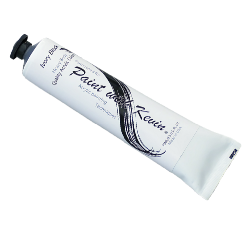 Paint with Kevin Ivory Black Acrylic Paint | from paintwithkevin.com
