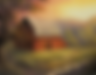 Sunset Barn Oil Painting