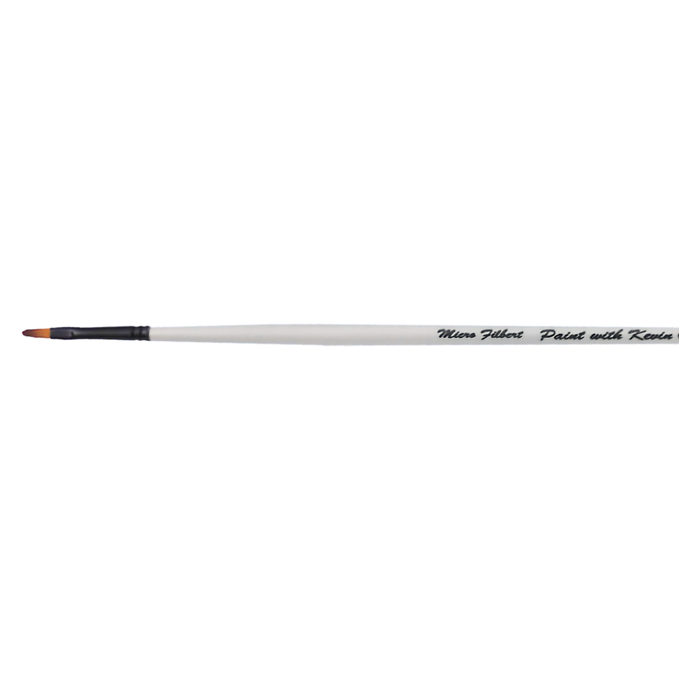 Micro Filbert acrylic brush, long gray handle, Kevin Hill Collection | from paintwithkevin.com