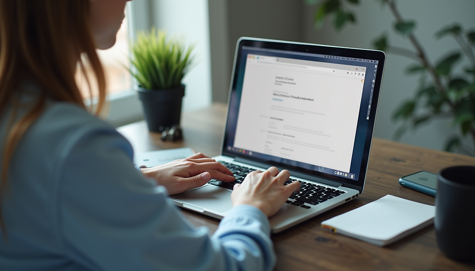 Professional CV writing in progress