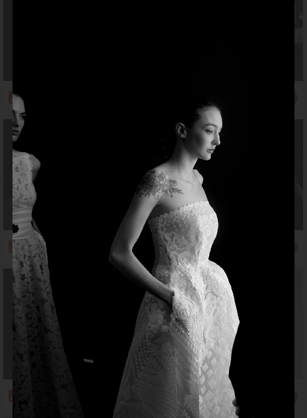 Thumbnail: NYFW Collection Glass Grace handmade bridal gown