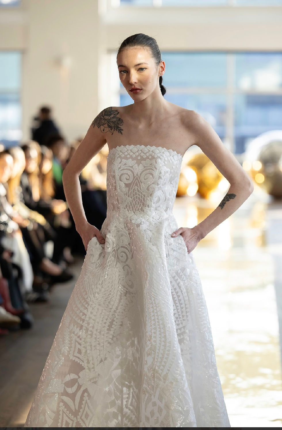 Thumbnail: NYFW Collection Glass Grace handmade bridal gown