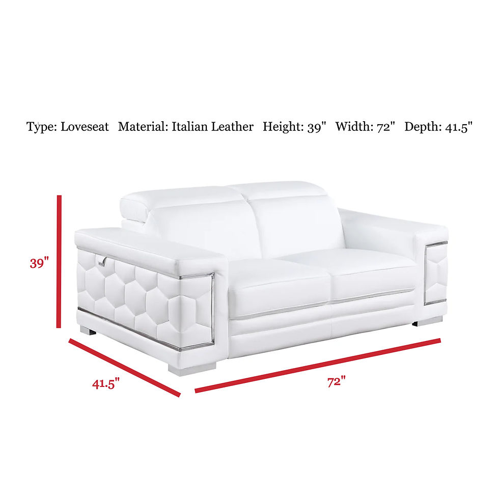 Thumbnail: Favio Italian Genuine Leather White 2PC Living Room Set