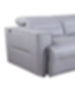 Thumbnail: Genuine 132" Italian Leather Power Recliner Sectional - Gray/Lt. Blue