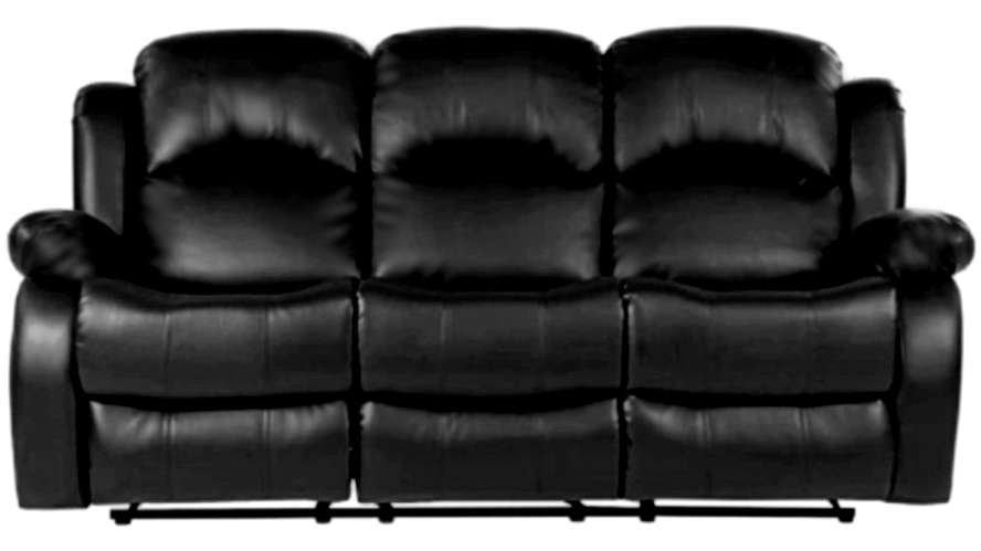 Thumbnail: Luciano Black 2pc. Leather Recliner Set