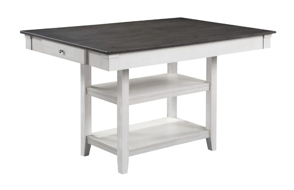 Thumbnail: Nina Chalk Gray 60"x42" Counter-Height Set