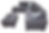 Thumbnail: Emerson Gray Leather Sectional with Storage Ottoman Set