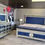 Thumbnail: Rosabella Mirrored Blue Velvet Bedroom Set