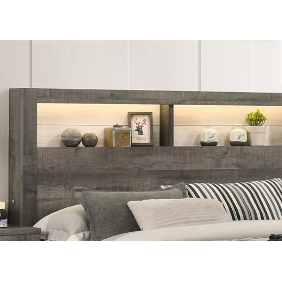 Thumbnail: Rhett Brown Platform Bedroom Set with Lighting
