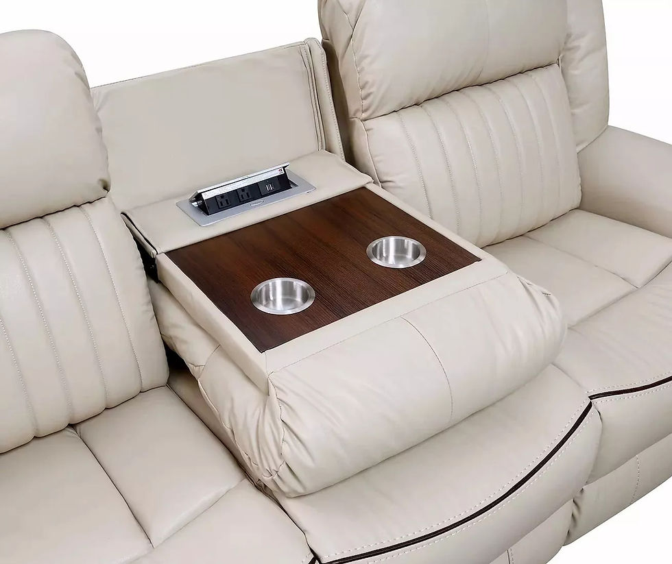 Thumbnail: Lennon Cream 3pc. Manual Recliner Set