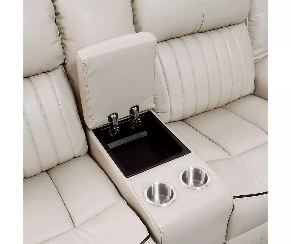 Thumbnail: Lennon Cream 3pc. Manual Recliner Set