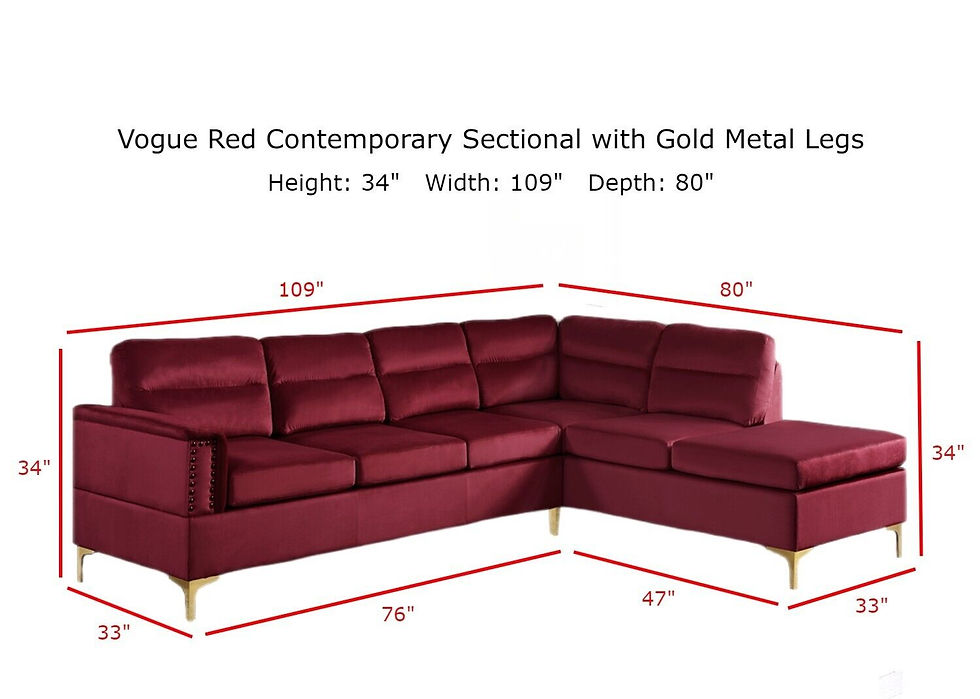 Thumbnail: Vogue Modern Red Velvet Sectional