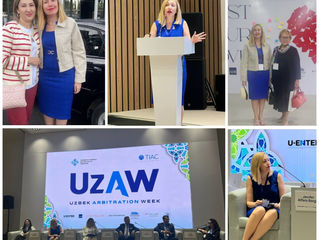 Nuestra fundadora exponiendo en la Uzbek Arbitration Week 2024, celebrada en Uzbekistán. 