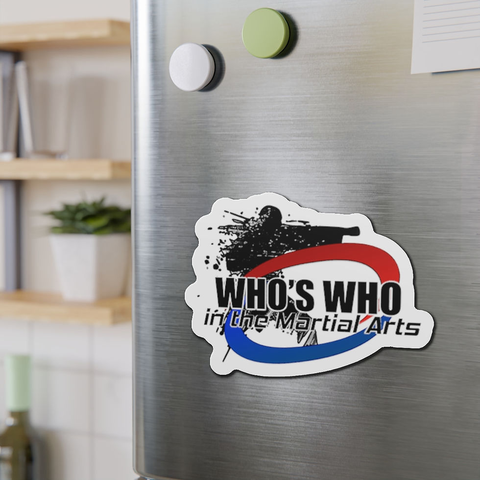 Thumbnail: Die-Cut Magnet — "Who's Who in the Martial Arts" Logo (Martial Arts Fan Sticker)