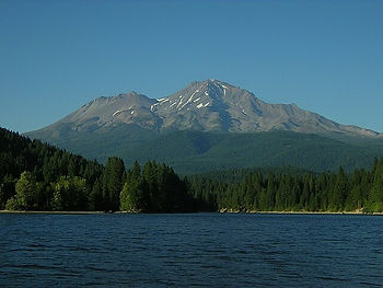 Mount Shasta over Lake Siskiyou.