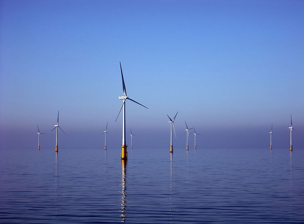 Offshore wind turbines in the Irish Sea in 2012.