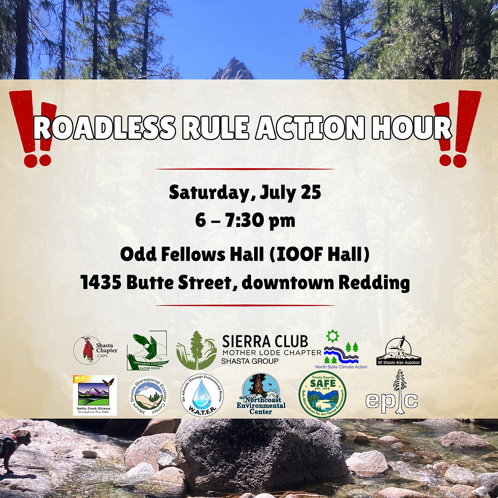 Roadless Rule Action Hour (Redding)