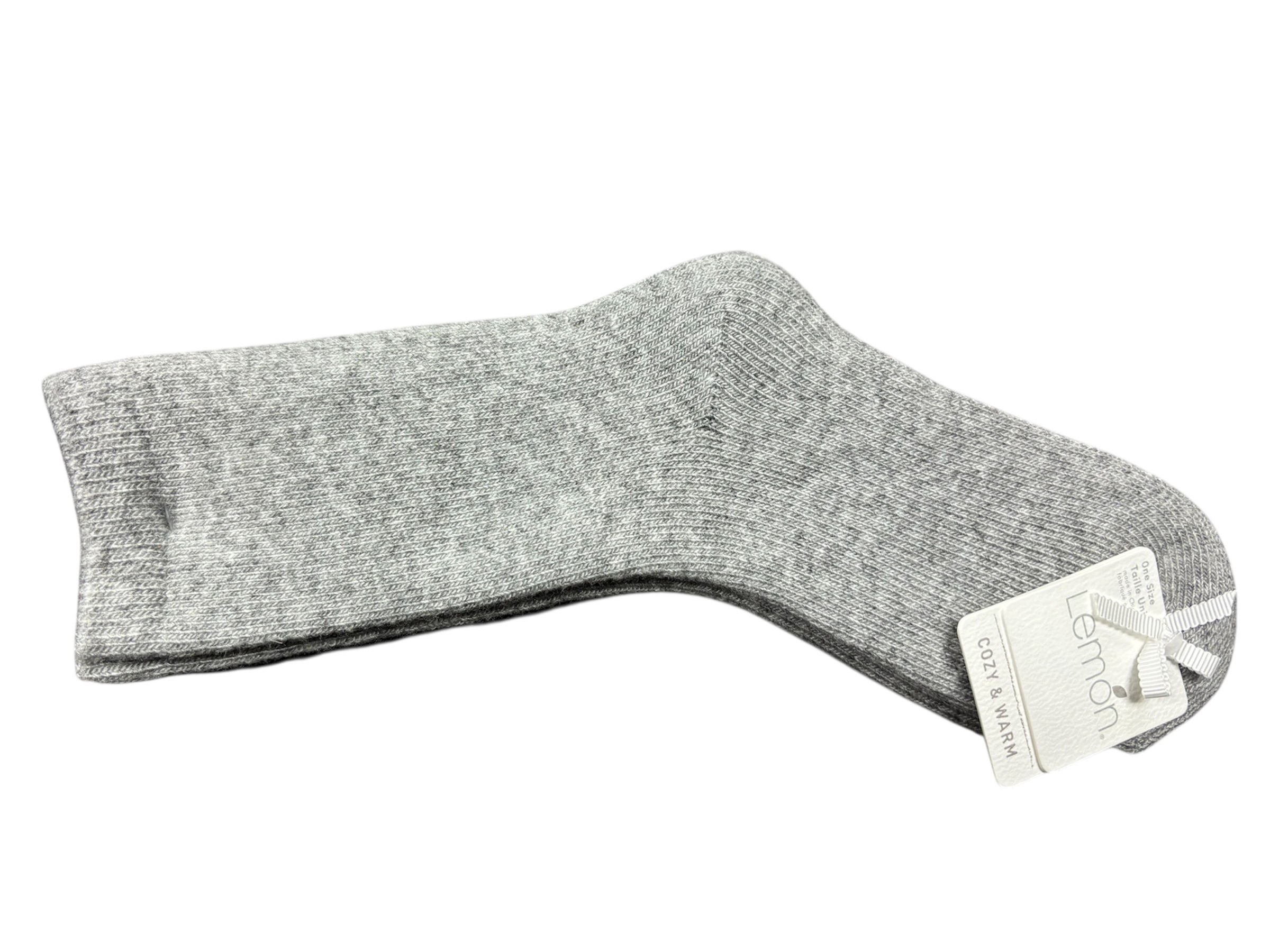 Lemon - Cozy & Warm Crew Sock - One Size, 3 Pair