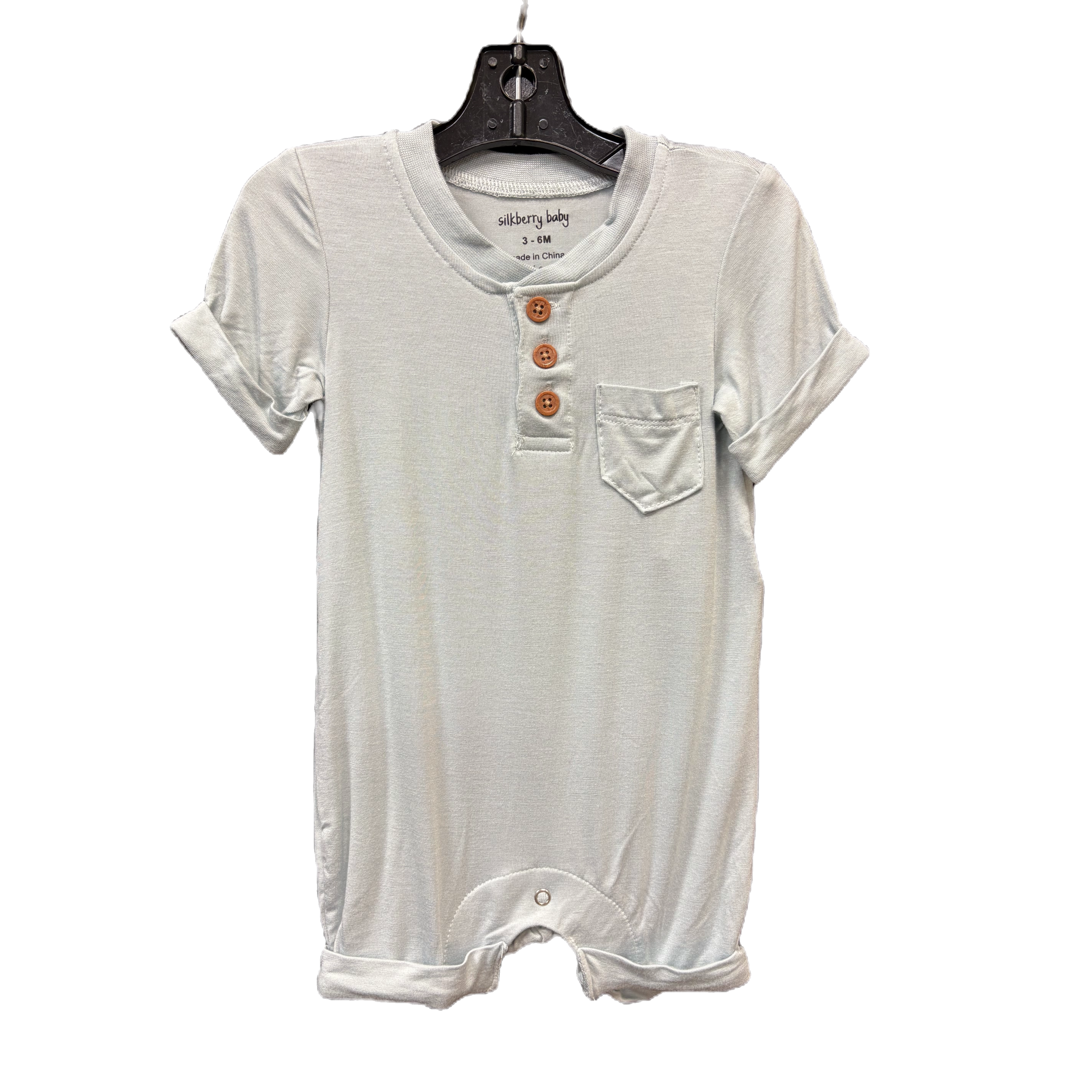 Silkberry Bamboo Short Sleeve Romper with Buttons