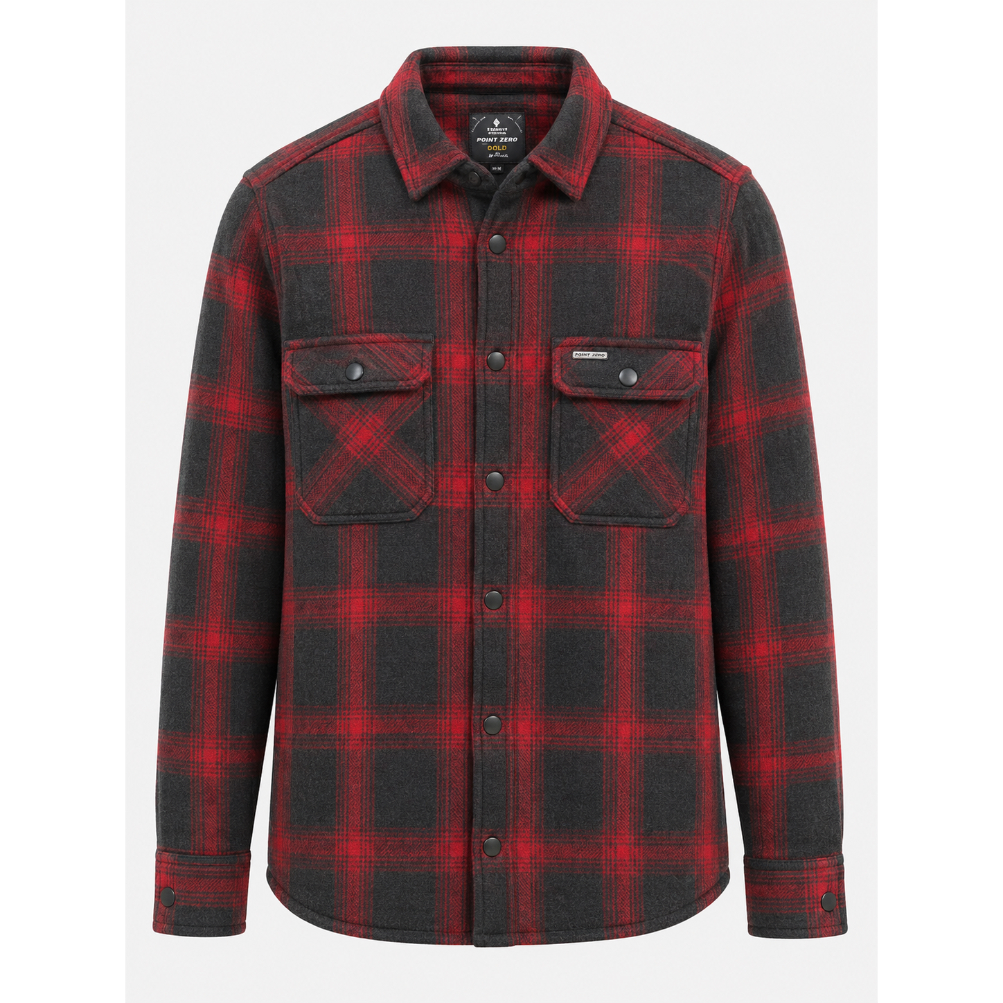 Point Zero Mens Red and Black Plaid Shacket