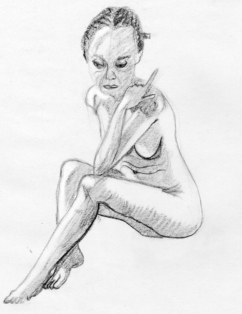 Conte Crayon-long pose
