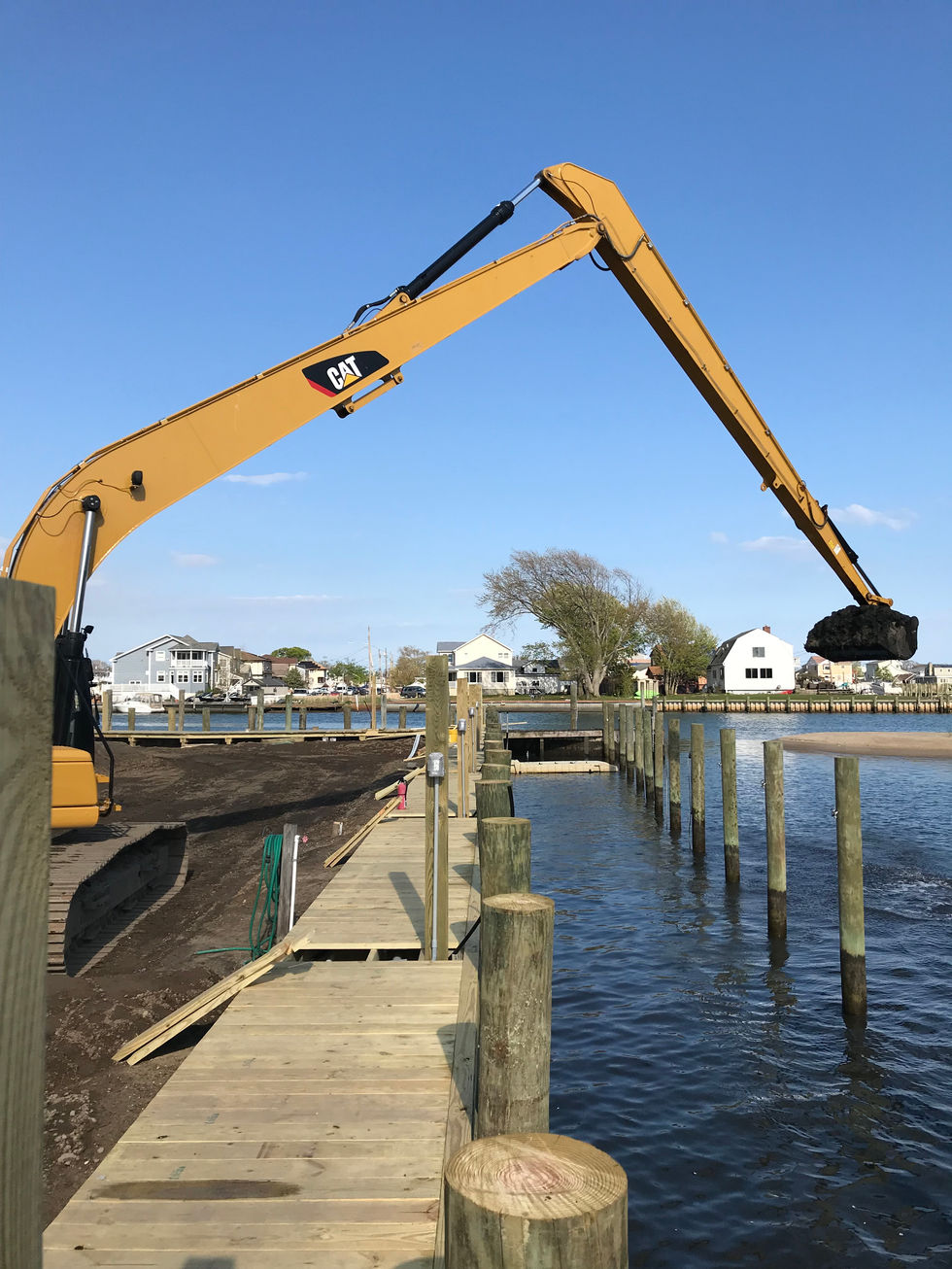 view of completed commercial marina project