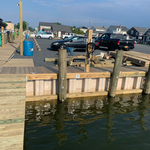 view of completed commercial marina project