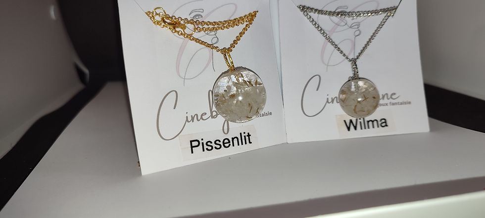 Miniature : Collier doré avec pendentif Pissenlit, marque Cinebycine, Wh, pour femme, élégant.