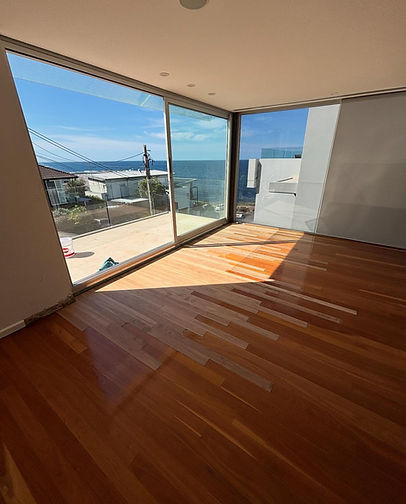 Inside wooden floorboards