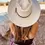 Thumbnail: Vegan Suede Western Arrowhead Cowboy Hat w/ Leather Band