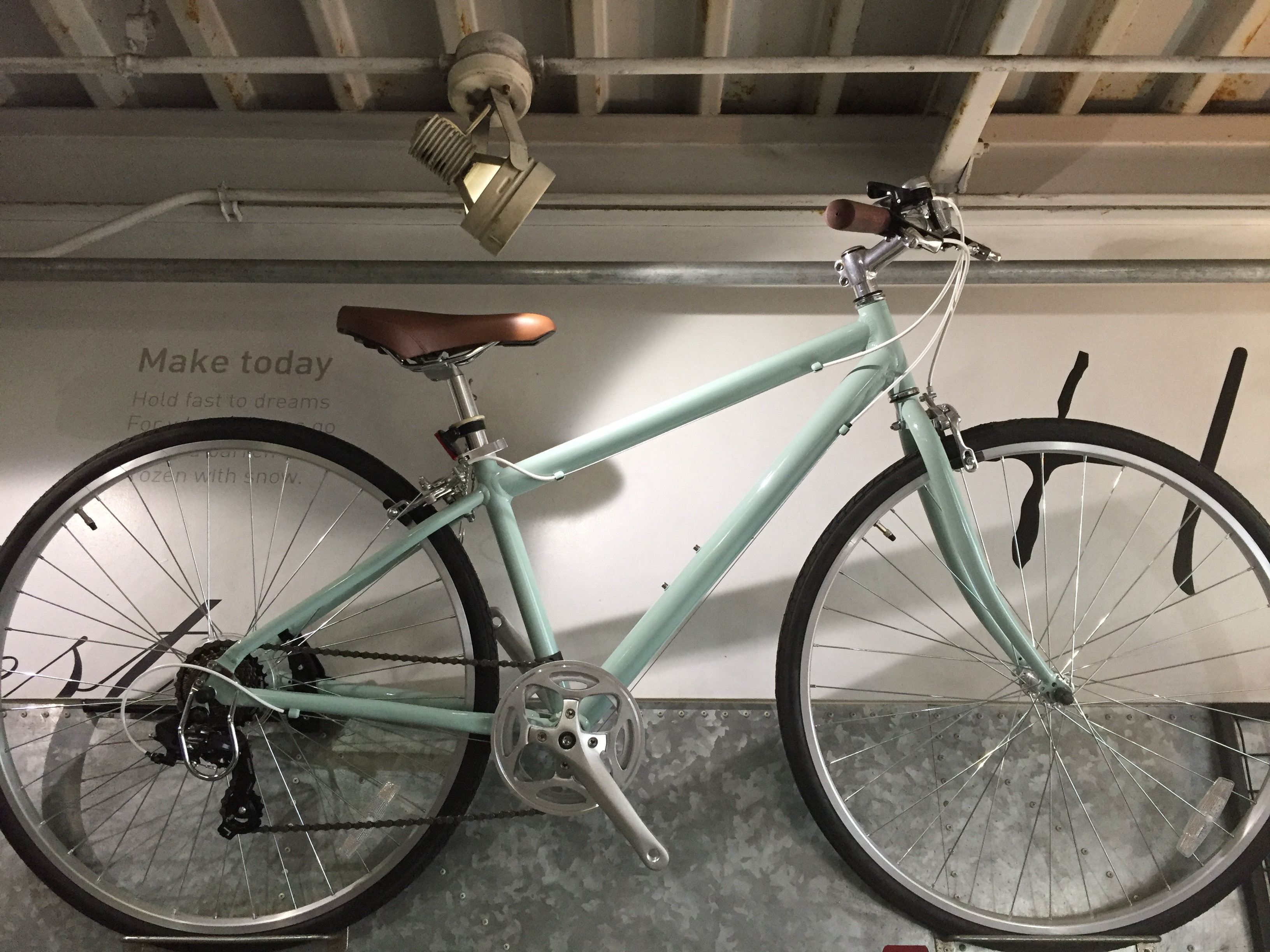 ミントグリーン クロスバイク Hanamushi Bikes ミントグリーン クロスバイク Hanamushi Bikes