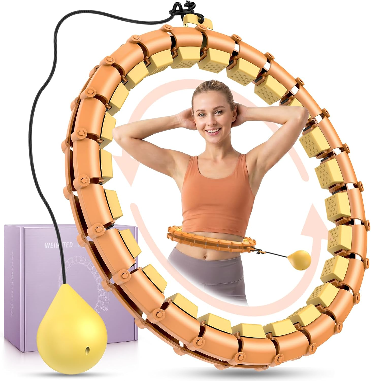 Weighted Infinity Fitness Hoop with detachable links.