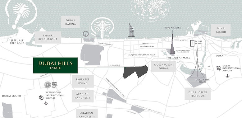 Dubai Hills Estate Location Highlights