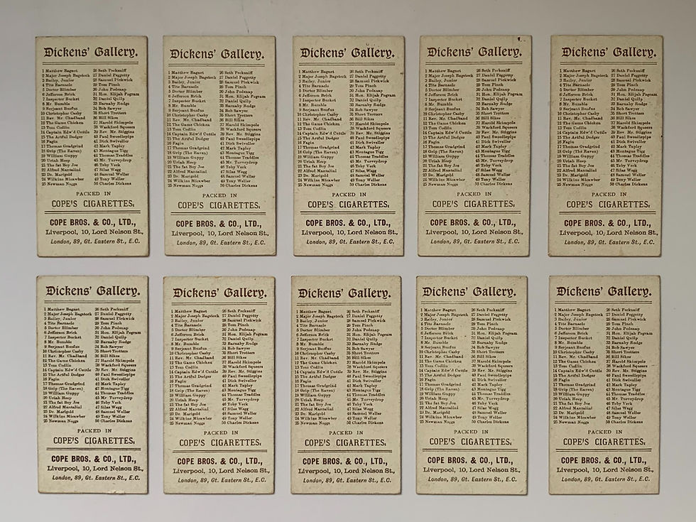 Thumbnail: Copes Dickens Gallery Cigarette Cards