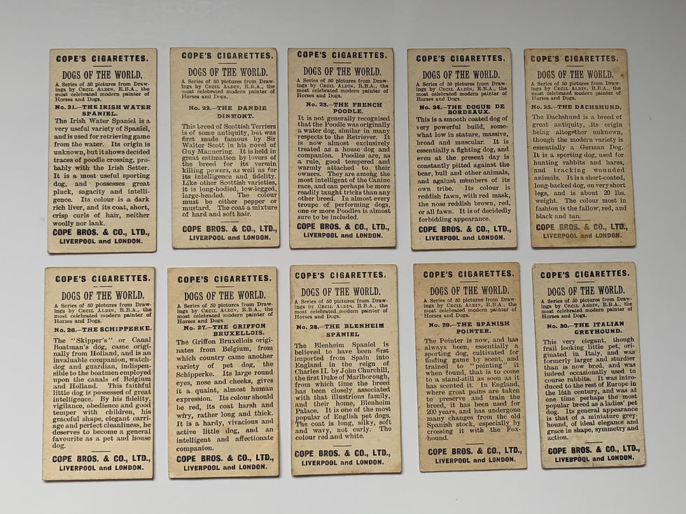 Thumbnail: Copes Dogs Of The World Cigarette Cards