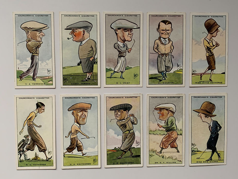 Thumbnail: Churchman Prominent Golfers Cigarette Cards