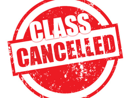 🚨 3 Class Cancellations ...