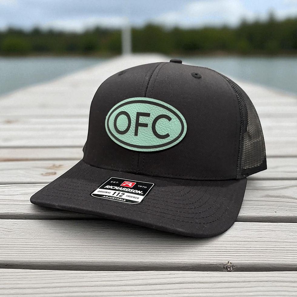 Thumbnail: Black Richardson 112 trucker style hat with OFC patch