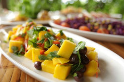 A variety of vegetarian fare