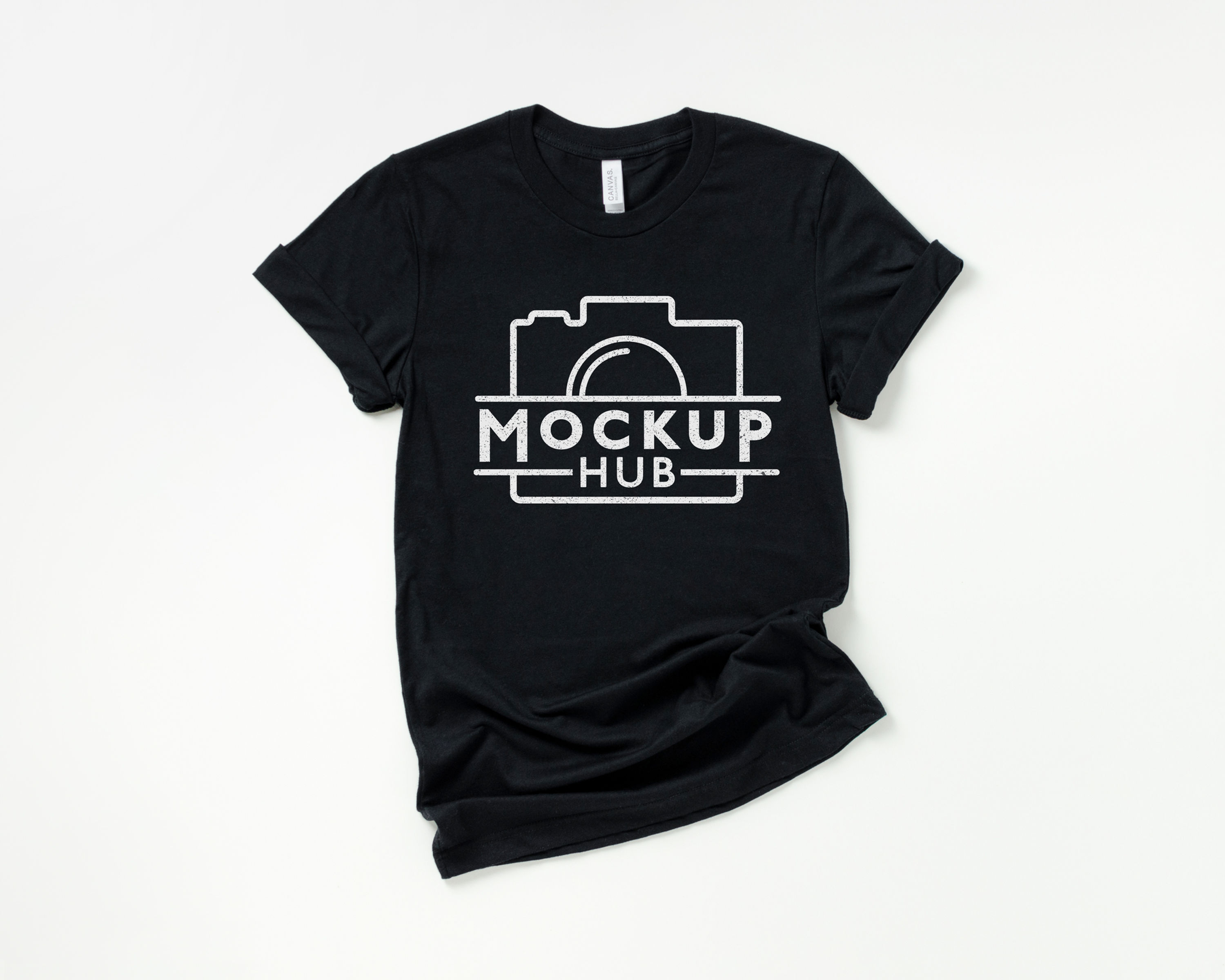 Bella Canvas 3001C Black T-Shirt Mockup