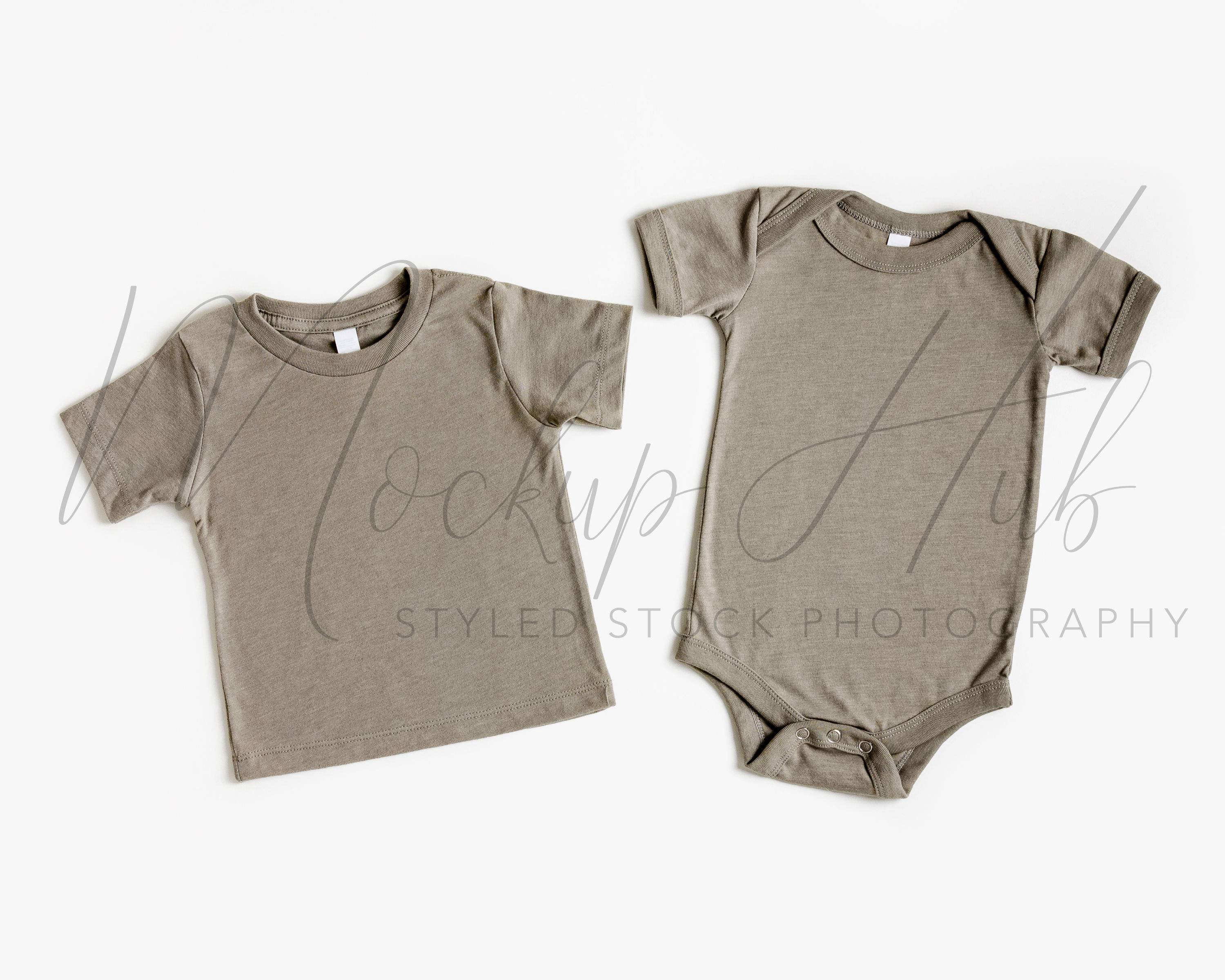 Bella Canvas Heather Stone Sibling Mockup