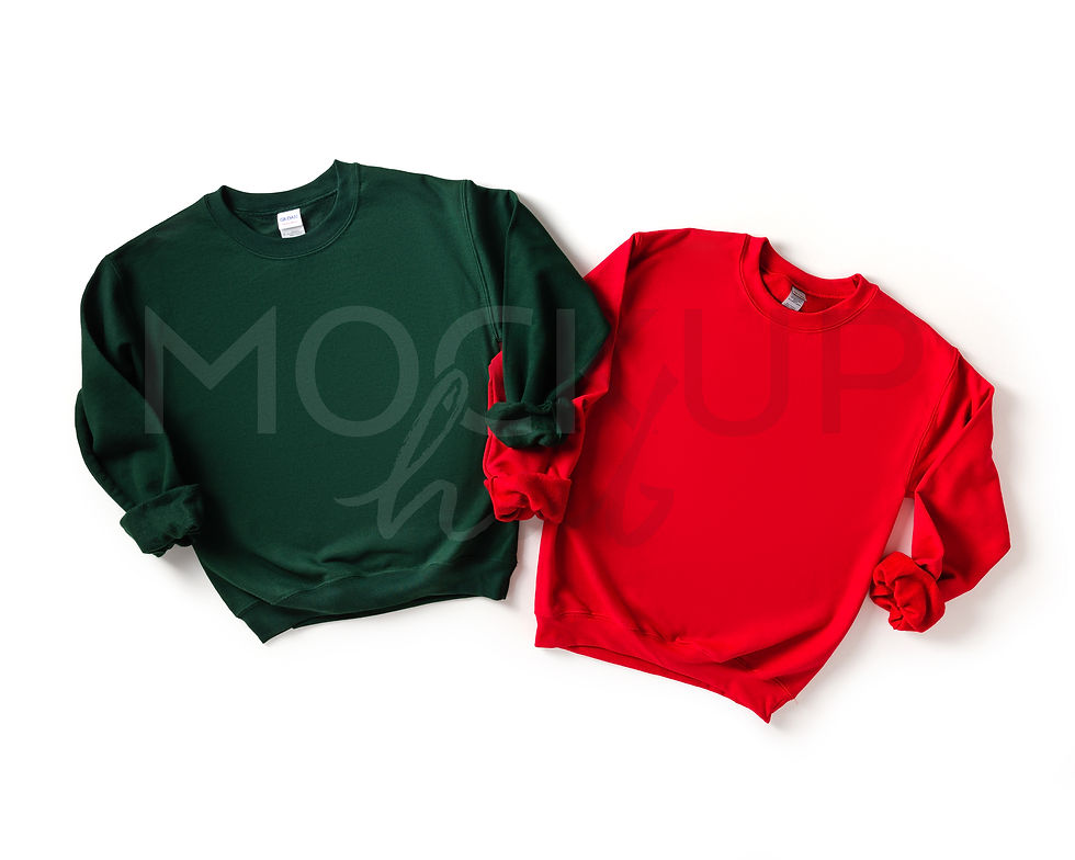 Gildan G18000 Couples Sweatshirt Mockup