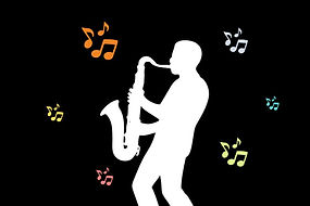 Jazz player silhouette